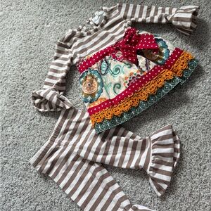 Rare Editions Striped Kids Matching Set